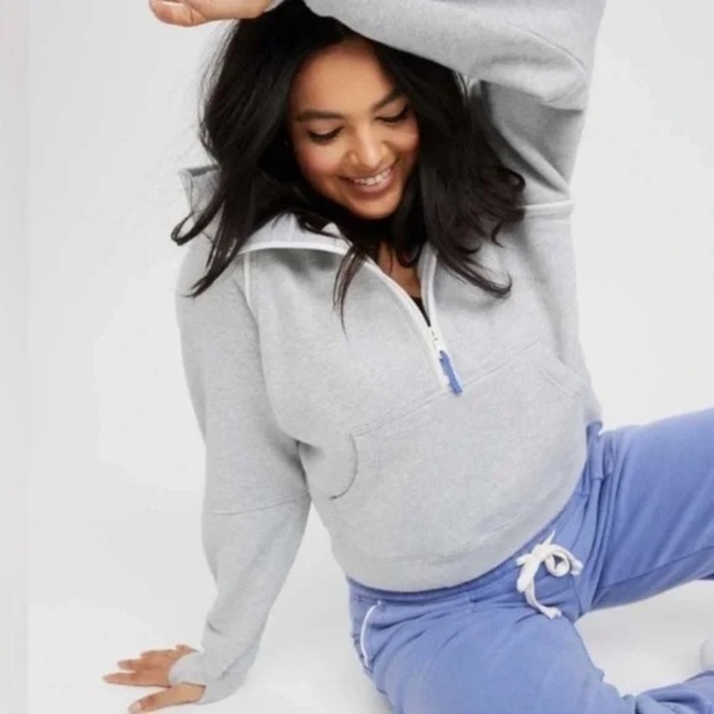 OFFLINE By Aerie Cloud Fleece Quarter Zip Sweatshirt